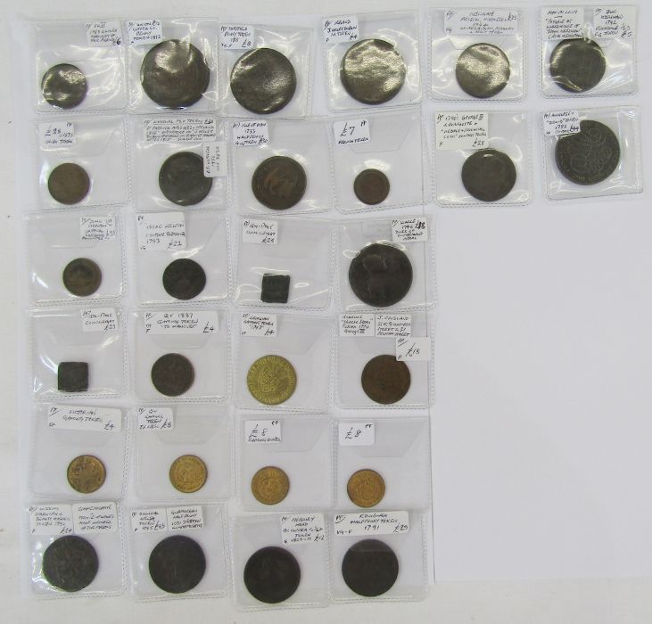 Interesting group of tokens and other numismatic materials (28). Including: late 18th century Conder - Image 16 of 30