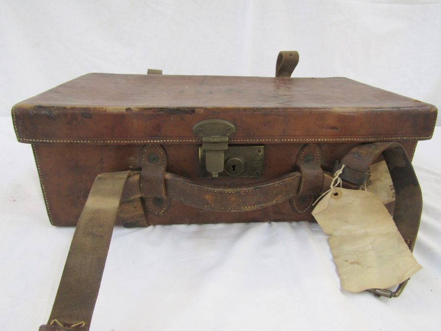 Leather Army and Navy Co-operative Society case, together with a smaller canvas and leather case. - Image 45 of 52