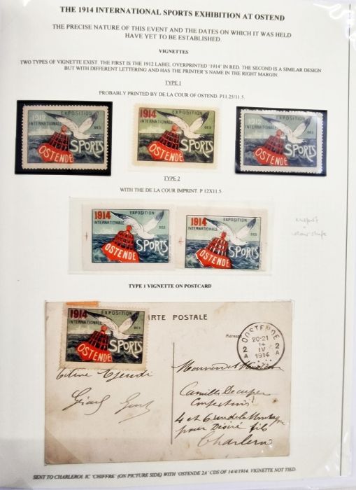 Belgium: Ostend postal history collection in two red sleeved SG ‘Senator’ albums, for the period - Image 13 of 14