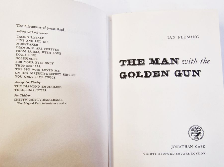 Fleming, Ian  "The Man with the Golden Gun", Jonathan Cape 1965, decorated ep, black cloth, gilt - Image 18 of 24