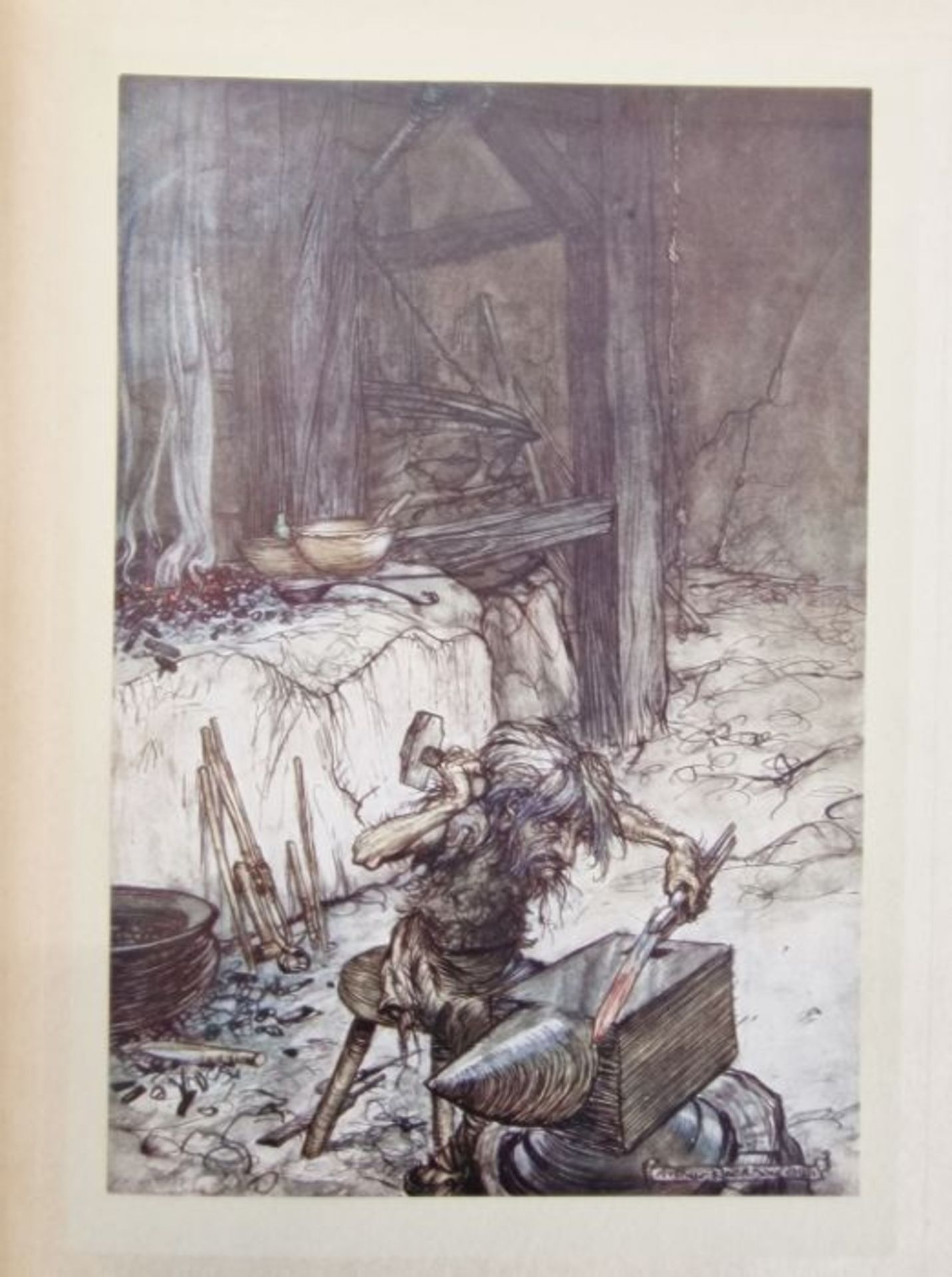 Rackham Arthur ( ills.) ' The Rhinegold & the Valkyrie'  William Heinemann 1910 - col plates - Image 20 of 32