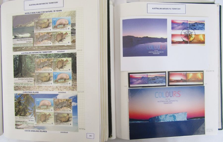 Australian Antarctic Territory: box of 4 large albums with mint/used definitives and commemoratives; - Image 3 of 8