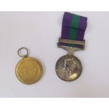 George VI general service medal awarded to '14025073, Signmn. RL Elliott, R. Sigs'. WWI victory