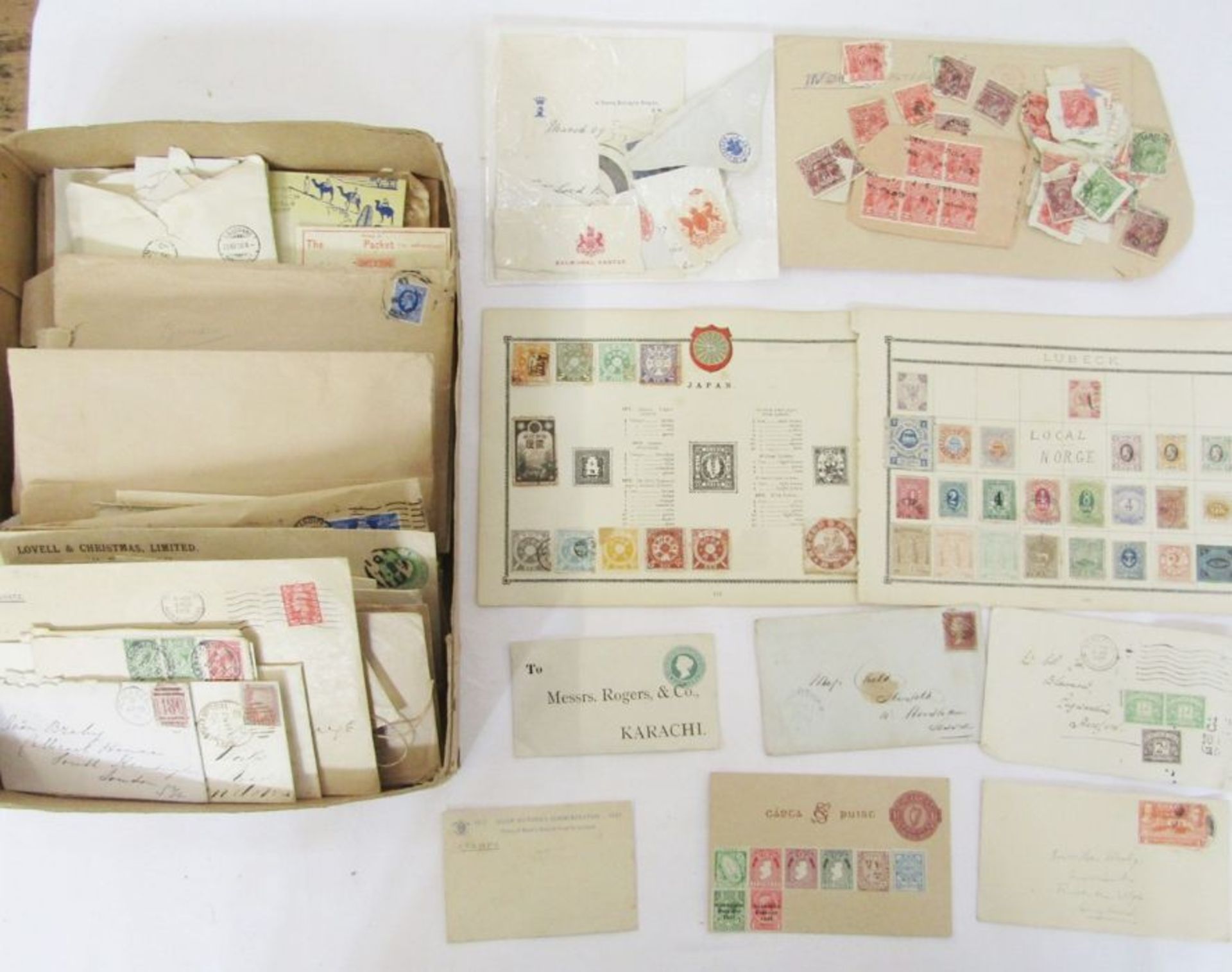 GB, British Empire & World: large box of QV-KGVI period definitives, commemoratives, local post, - Image 2 of 6