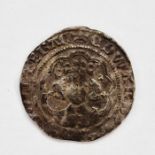 Edward III (1327-1377) Half Groat, Facing crowned bust, Class F, mint mark Crown 1356, with French