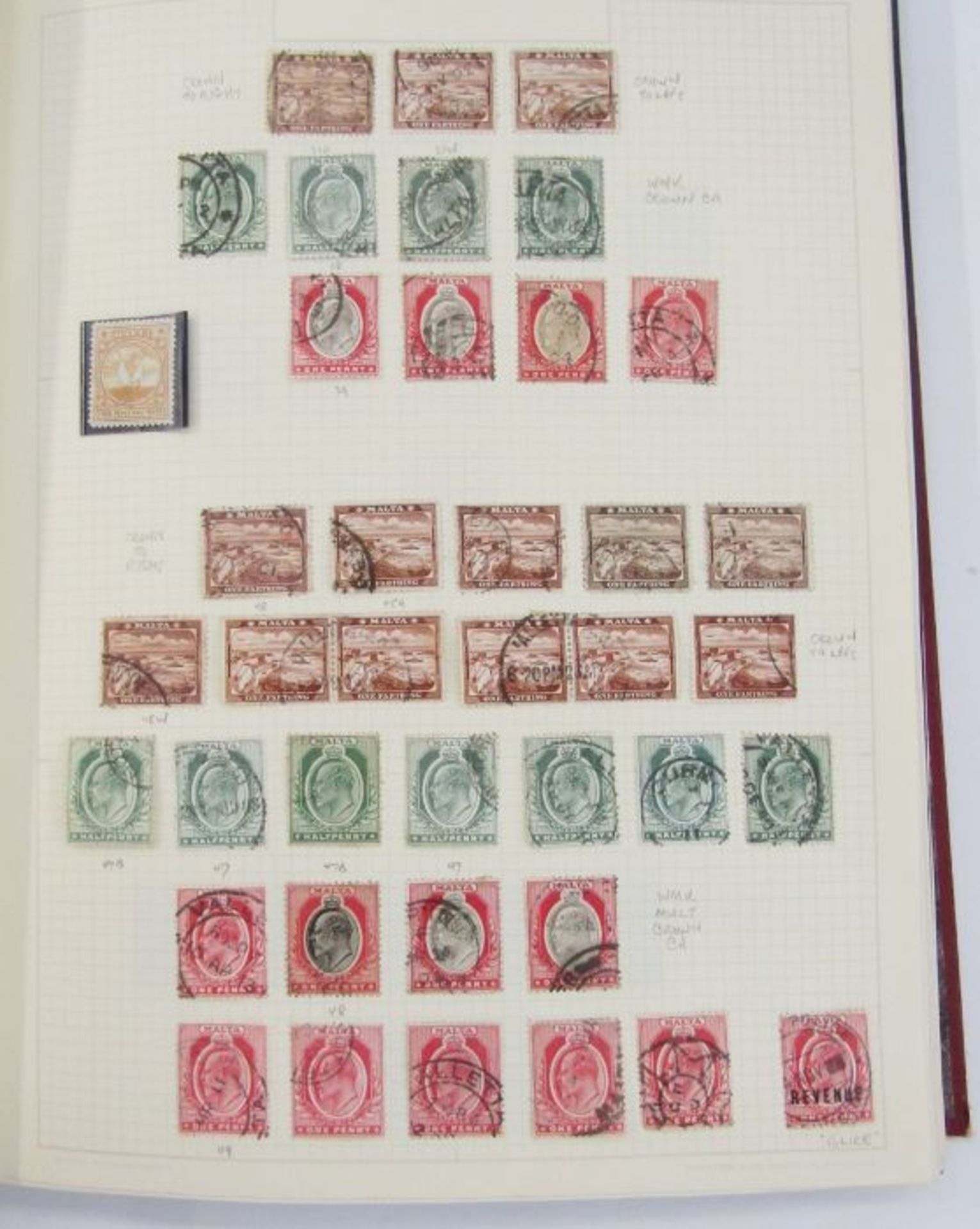 Malta: Red Senator album and 2 large stock-books of QV to Republic mint and used definitives, - Image 2 of 14