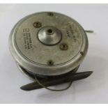 Hardy Uniqua trout fly fishing reel, ventilated spool, made by Hardy Brothers Ltd., England, circa