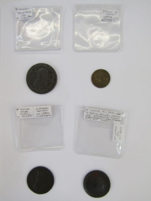 Interesting group of tokens and other numismatic materials (28). Including: late 18th century Conder - Image 10 of 30