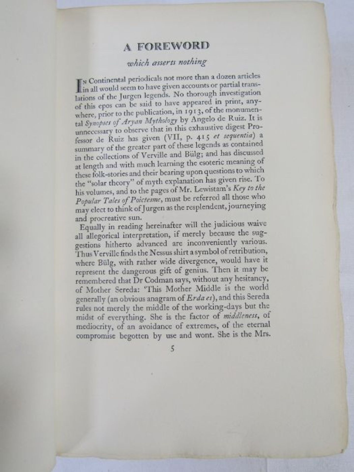 Golden Cockerel Press Cabel, James Branch  "Jurgen a Comedy of Justice", with wood engravings by - Image 5 of 12