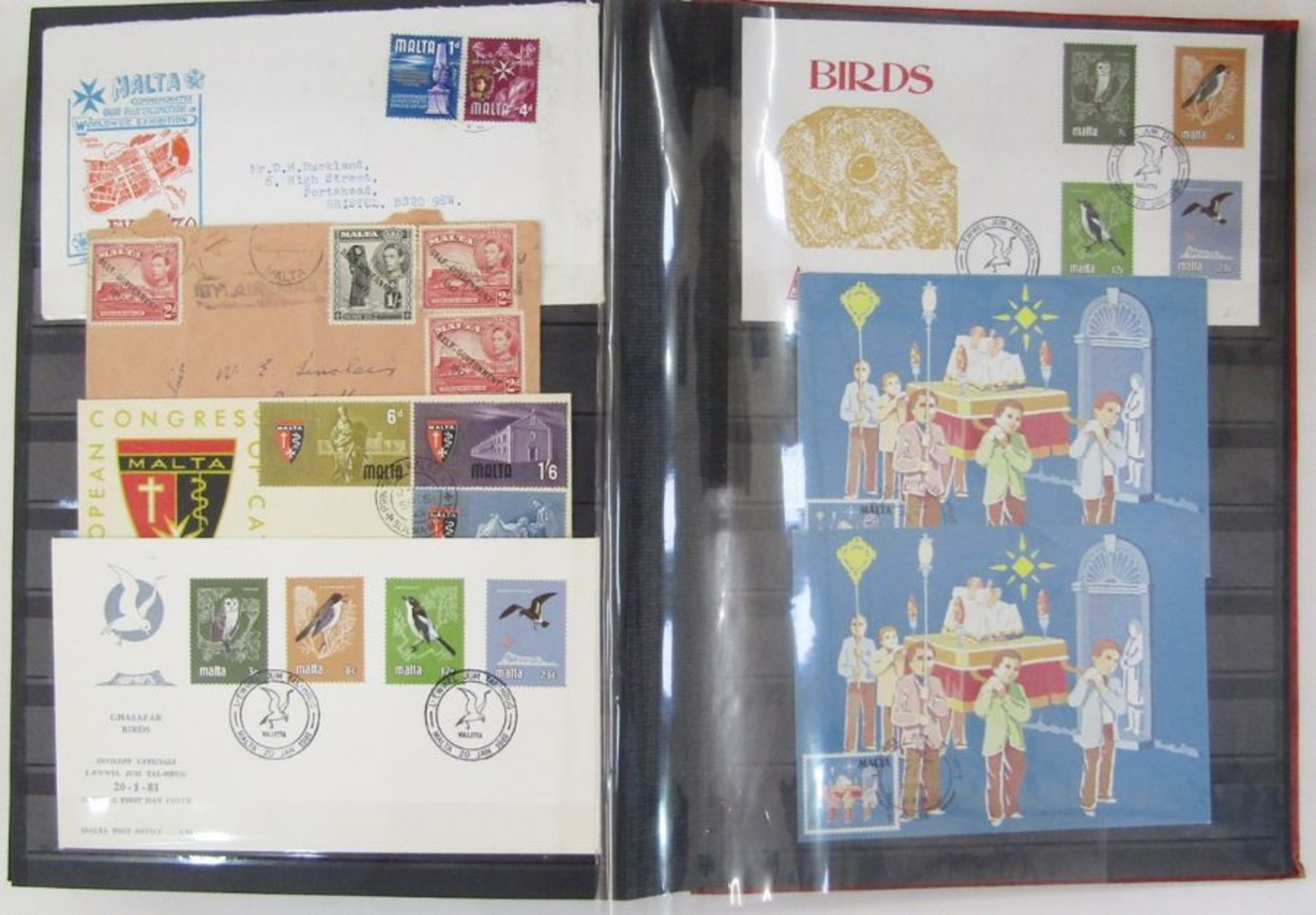 Malta: Red Senator album and 2 large stock-books of QV to Republic mint and used definitives, - Image 12 of 14