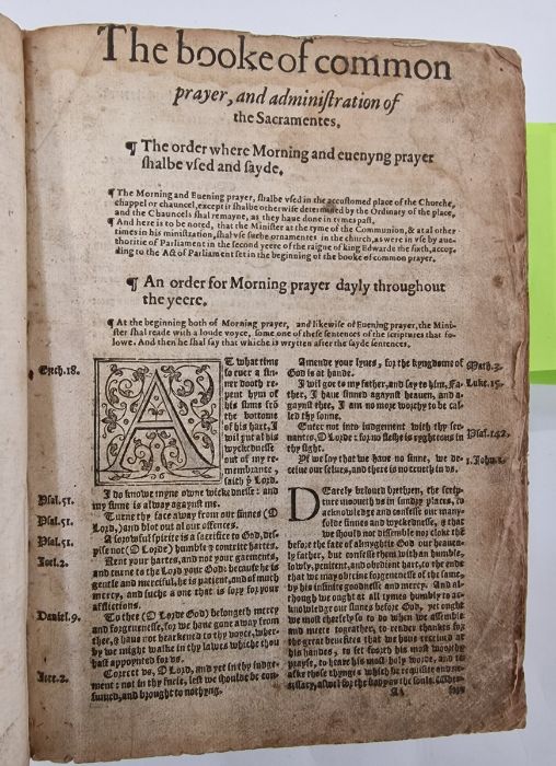 Bible - English (Bishop's Bible) published Richard Jugge circa 1575, four separate subsection tp, - Image 2 of 22