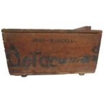 Wooden military chest with 'Ootacamund' stencilled on side, a large tin trunk and a Rurki wooden