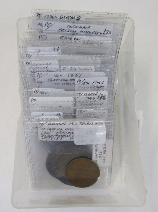 Interesting group of tokens and other numismatic materials (28). Including: late 18th century Conder - Image 19 of 30