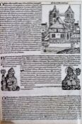 Leaves from Incunabula -  Hartman Schedel 'Liber Chronicarum Neuremburg' July 1493, illustrated by