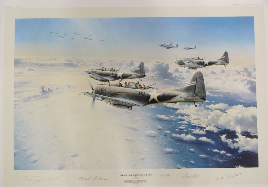 Limited edition Robert Taylor print, 'Midway'.