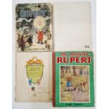 Rupert Annuals - Mary Tourtel "The Monster Rupert", the BBT is filled in, boards very chipped,