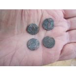 A large group of Roman bronze coins from late 3rd century, Doprondis Asses etc, majority low grade