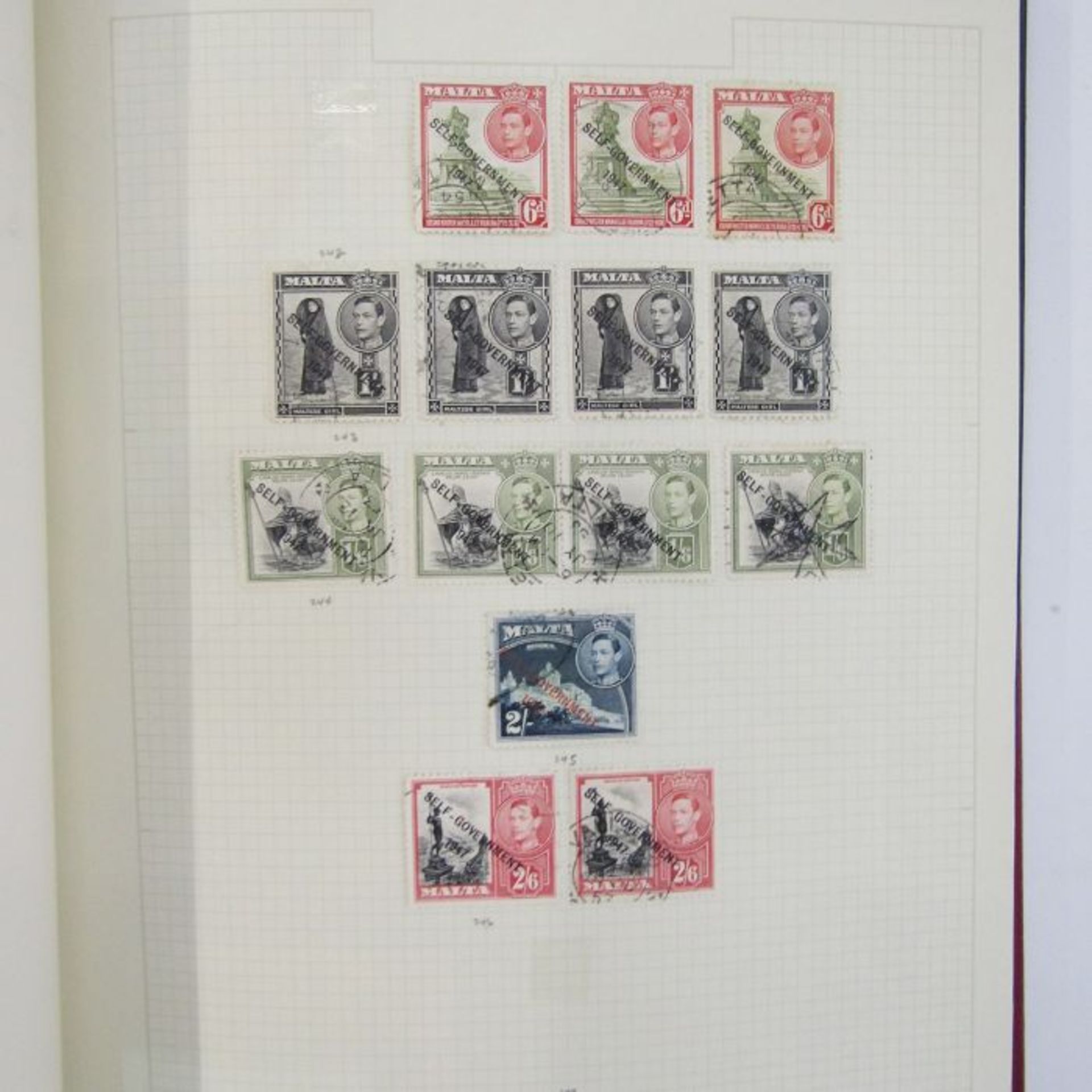 Malta: Red Senator album and 2 large stock-books of QV to Republic mint and used definitives, - Image 3 of 14