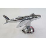 Dunhill 'The jet aeroplane' table lighter, reg des no 872899, in original red fitted box with
