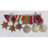 WWII/LSGC medal group of six awarded to '7590578, Sgt J Rainey, REME'.