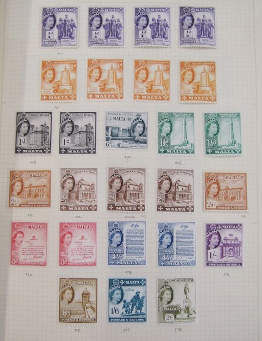 Malta: Red Senator album and 2 large stock-books of QV to Republic mint and used definitives, - Image 13 of 14