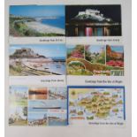 Large quantity of GB and overseas postcards and souvenir photographs (4 boxes).