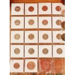 A large collection of English and World Coins contained within 17 sheets, some English silver,
