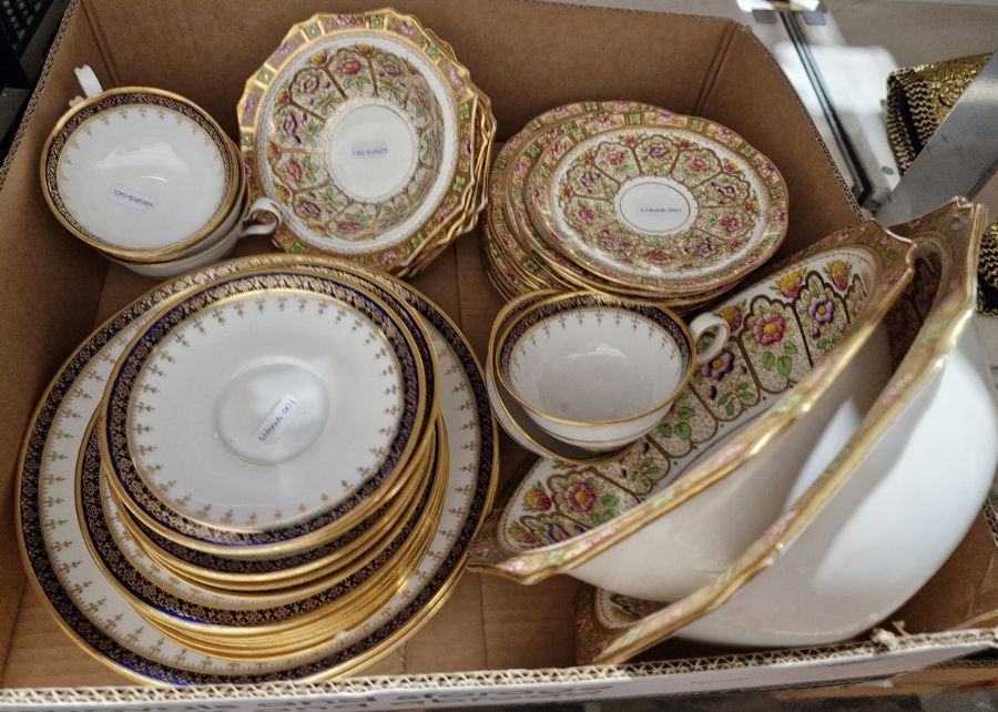 Small quantity of Royal Albert 'Court' pattern saucers, side plates and bowls and Copeland Spode