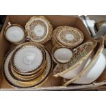Small quantity of Royal Albert 'Court' pattern saucers, side plates and bowls and Copeland Spode