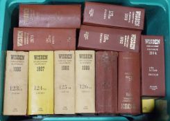 Assorted volumes of Wisden, Cricketers Almanac from the 1970's through to the 1990's (1 box)