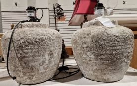 TWO STONE EFFECT TABLE LAMPS