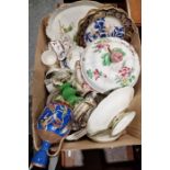 Portmeirion 'Botanic Gardens' bowl, a vintage Royal Tuscan 'Tiara' coffee set and assorted china and