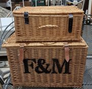 Two Fortnum & Mason wicker hampers (2)