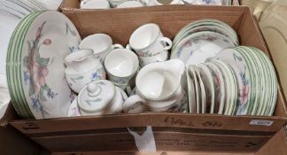 Large quantity of Royal Doulton Expressions 'Carmel' pattern dinnerwares to include cups and