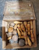Vintage games set 'The Combination of Parlour Games', housed in original wooden box and containing