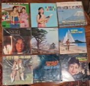 Collection of Japan produced vinyl LPs, including easy listening and show tunes, with Joan Baez,