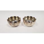 Pair late Victorian silver sugar bowls, having crimped borders, Sheffield 1896, maker Edmund Bell,