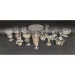 Group of  mid-18th-early 20th century glass, including a maritime beaker engraved with a ship,