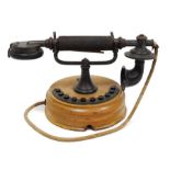 Sterling Telephone and Electric Company U424 vintage bakelite and black japanned metal cradle