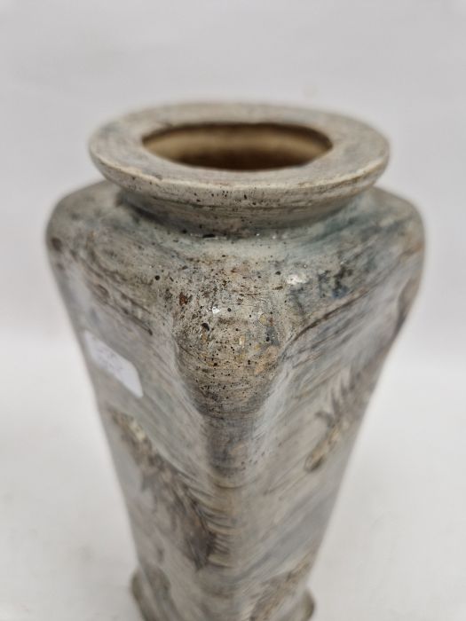 Martin Brothers stoneware aquatic vase of tapering square shouldered form, dated 1905, incised - Image 16 of 56