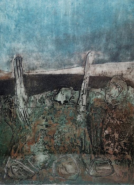 Peter Clough (b.1944) Collagraph 'Long Fell', AP original, signed and dated '07 lower right, - Image 2 of 5