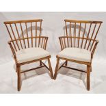 Two Fritz Hanson Windsor chairs designed by Ove Bouldt, 86cm high