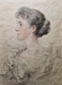 F Graham (late 19th century)  Watercolour on paper Portrait of a lady, signed and dated 1895, 16cm x