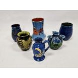 Group of early 20th century Art Pottery vases, various incised marks, comprising: a Barum (
