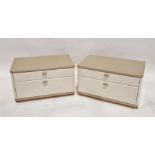 Pair of Loddenkemper Raum design bedside chests of drawers, each with two drawers, each 38cm high