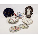 Group of early-mid 19th Century Mason's Patent Ironstone dinner and teawares, including: an oval