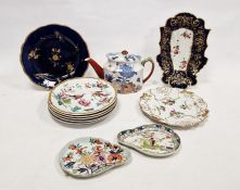 Group of early-mid 19th Century Mason's Patent Ironstone dinner and teawares, including: an oval