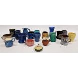 Collection of 19th-20th century Art Pottery coronation mugs, jugs, vases and related wares,