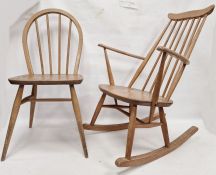 Ercol model 435 Windsor Goldsmith rocking chair and an Ercol dining chair (2)
