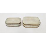 Late Georgian engraved mother-of-pearl cachou box having gilt metal mounts, rectangular with